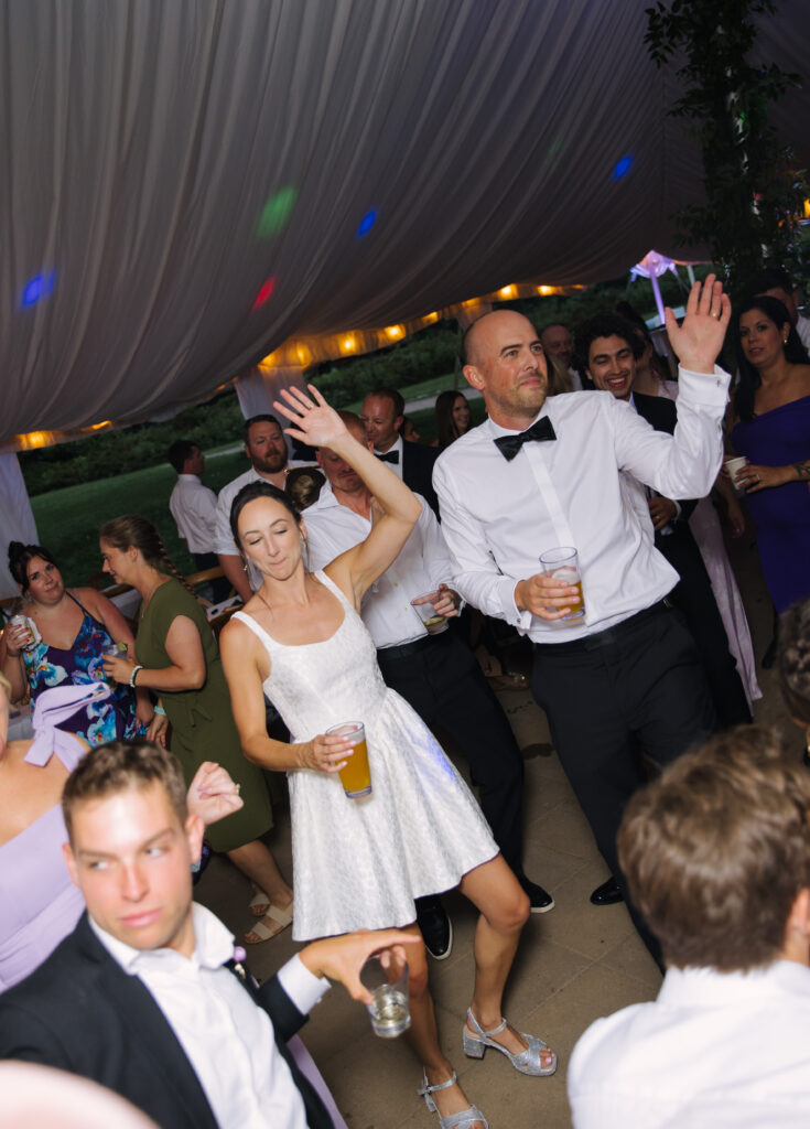John and Cayla Dance at Stout's island lodge